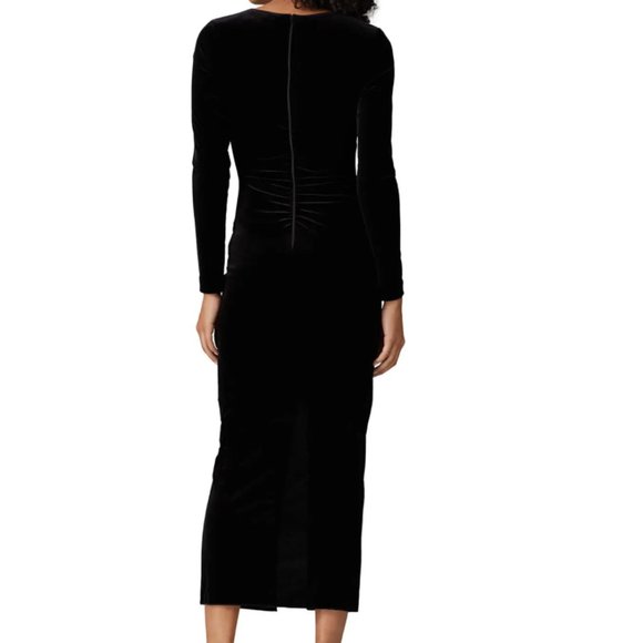 Dress Bodycon Maxi Ruched Detail 
